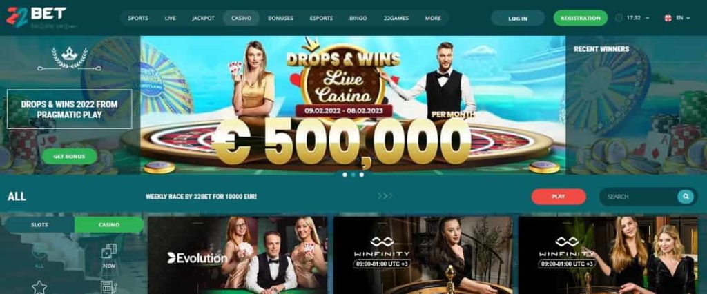 Official site 22bet